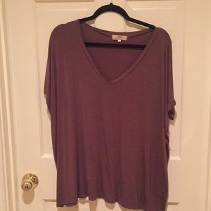Brown short sleeves Piko top